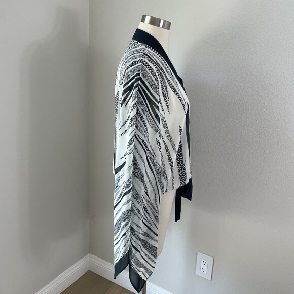 Rose+Olive Womens Medium Kimono Cardigan Shrug Top Tie Front - Picture 6 of 11